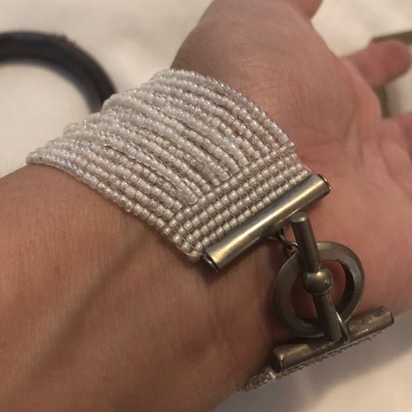 Miriam Salat Vtg. glass bead bracelet - Picture 6 of 8